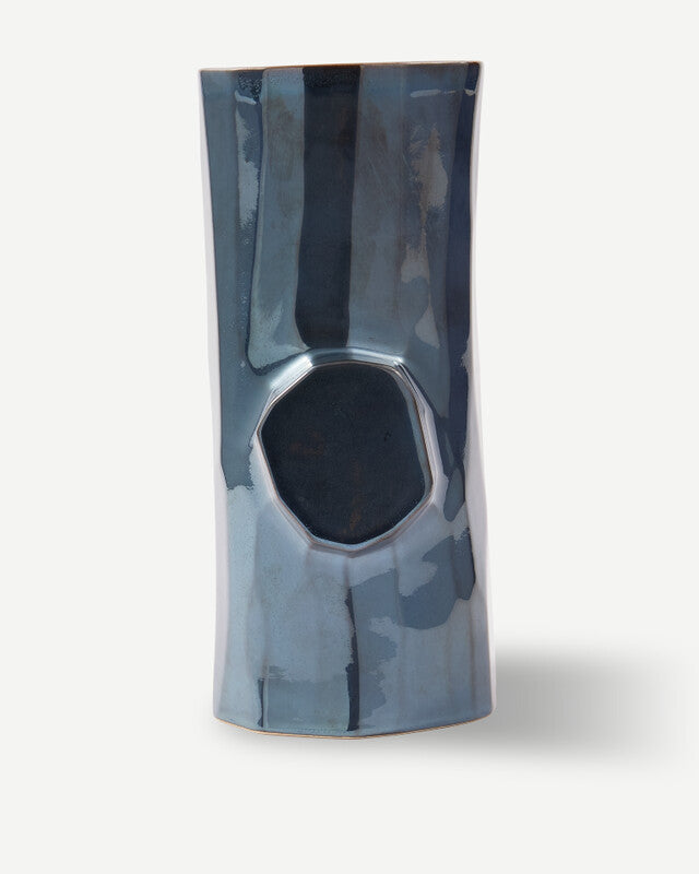 Log Vase - M - Dark grey