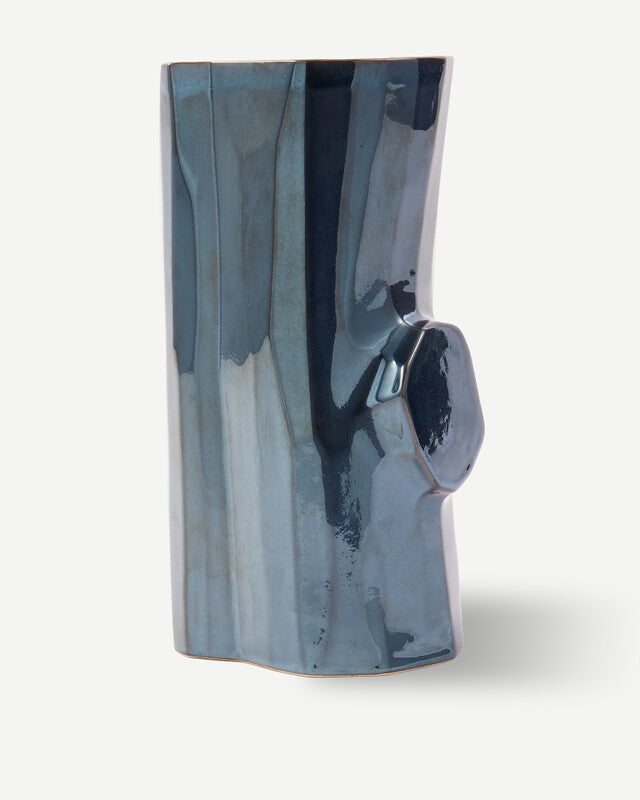 Log Vase - M - Dark grey