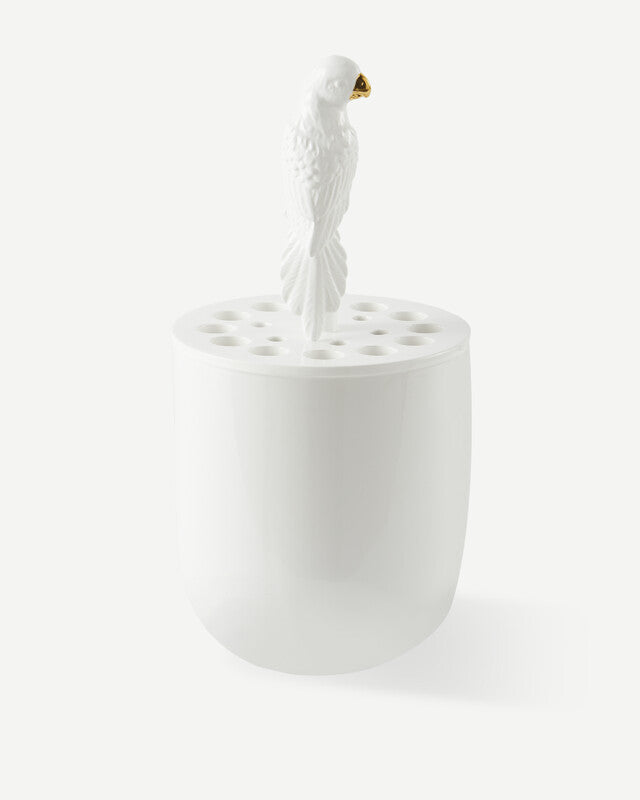 Bird-watching Vase - White