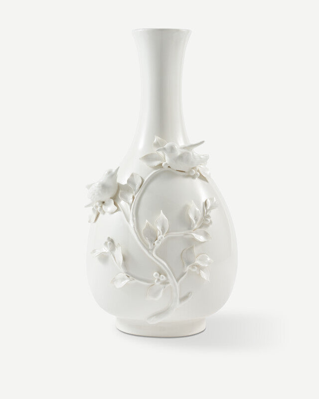 3D Birds Vase - White