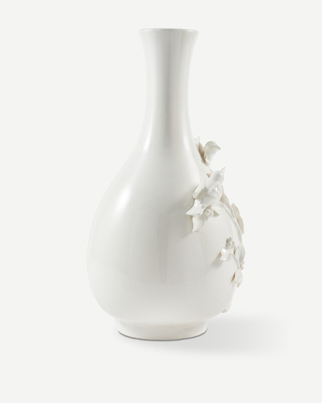 3D Birds Vase - White
