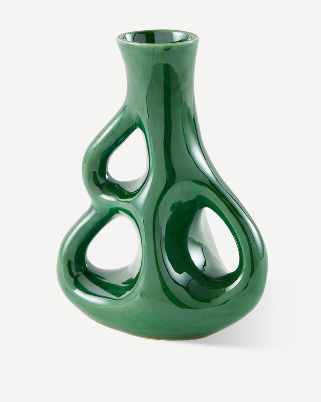 Three Ears Vase - S - Dark green