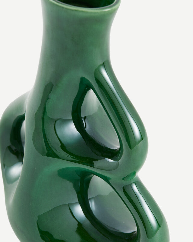 Three Ears Vase - S - Dark green