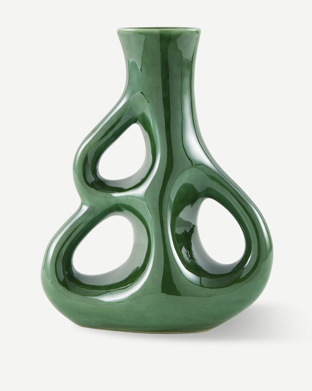 Three Ears Vase - S - Dark green