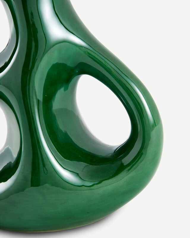 Three Ears Vase - S - Dark green