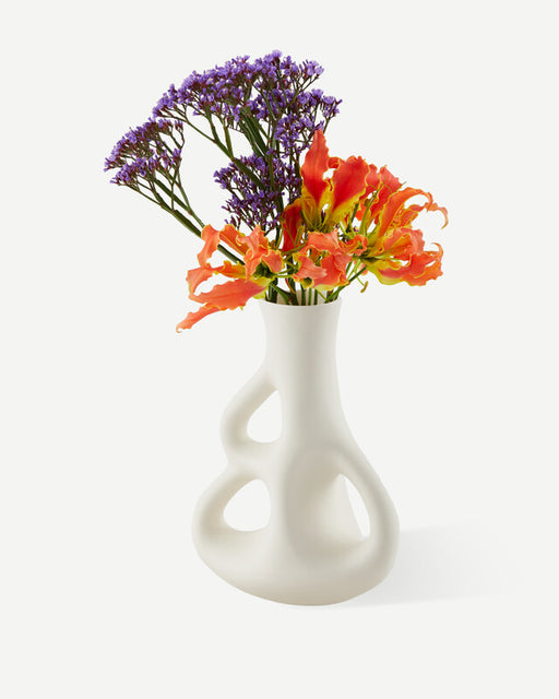 Three Ears Vase - S - White