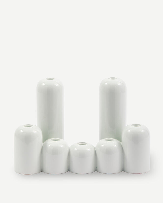 Happy Days Candle Holder - Light grey