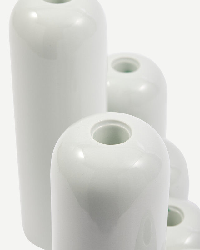 Happy Days Candle Holder - Light grey