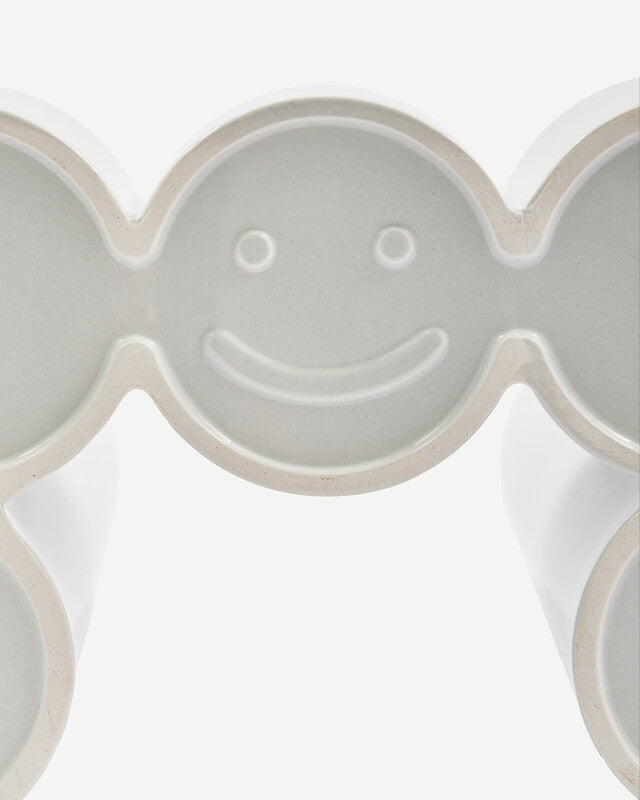 Happy Days Candle Holder - Light grey