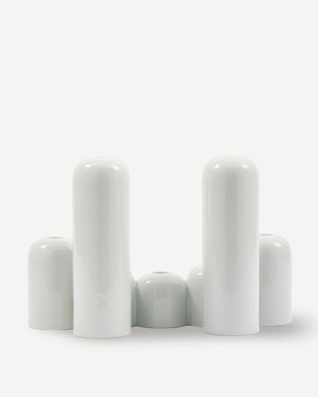 Happy Days Candle Holder - Light grey