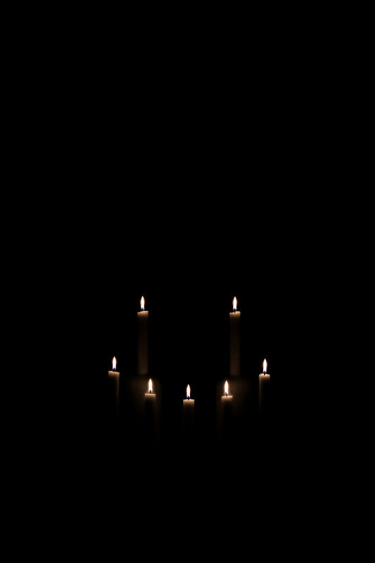 Happy Days Candle Holder - Light grey