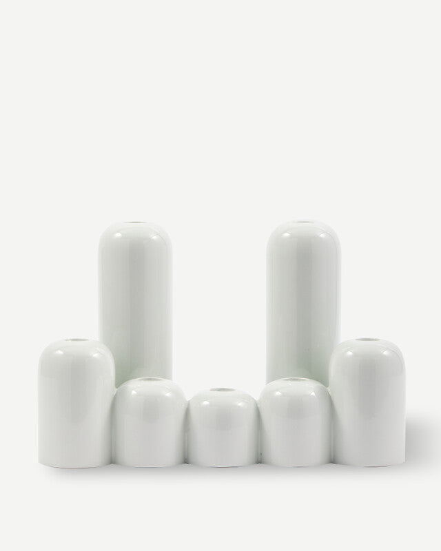 Happy Days Candle Holder - Light grey