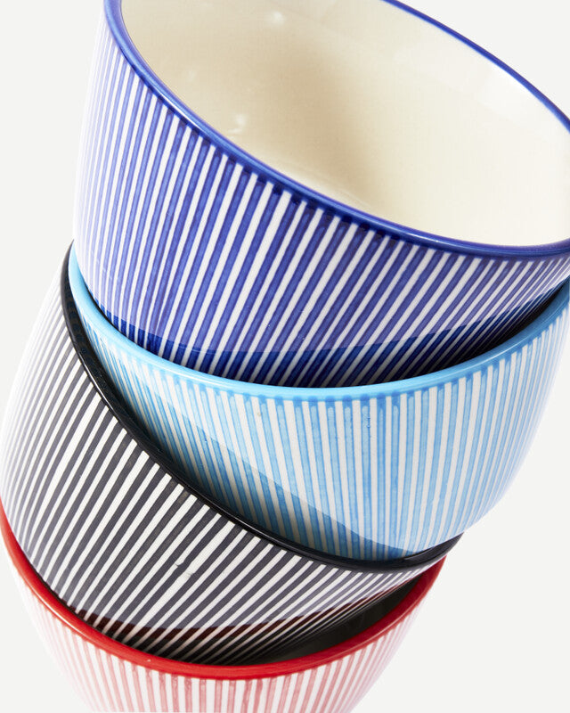 Marine Striped Bowls - Multi-colour
