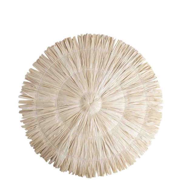 Straw Light Underplate With Fringes