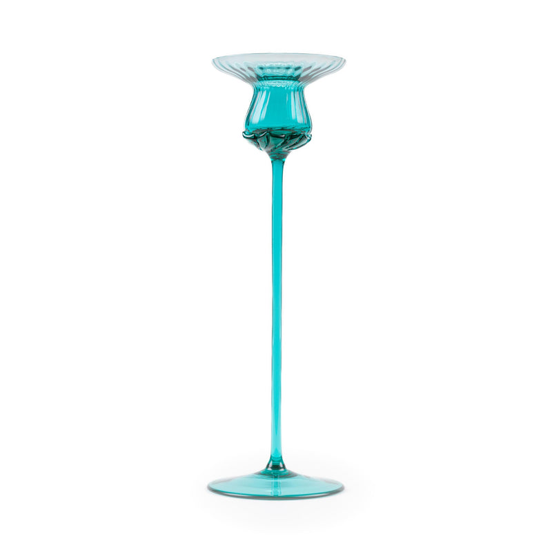 Tulipán Candle Holder 30 cm Turquoise