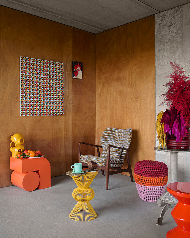 Kombo Side Table - Orange