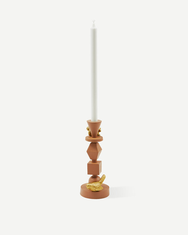 Climbing Pole Candle Holder - S - Dark brown