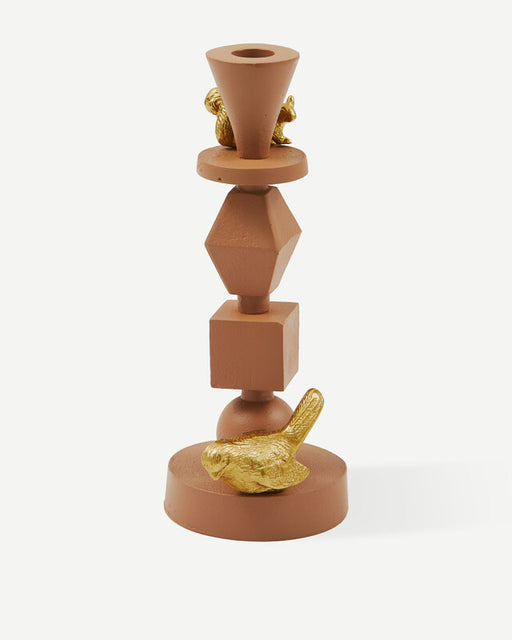 Climbing Pole Candle Holder - S - Dark brown