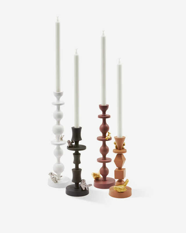 Climbing Pole Candle Holder - S - Dark brown