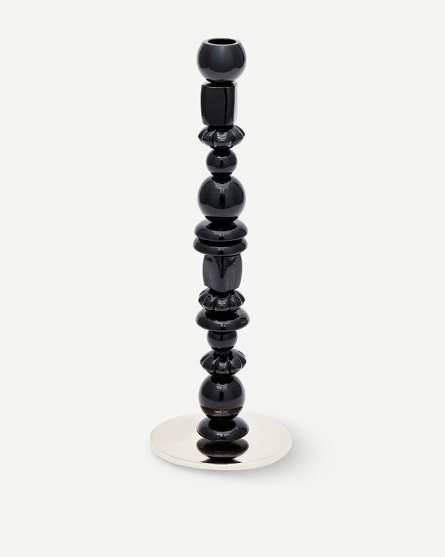Beads Candle Holder - S - Black