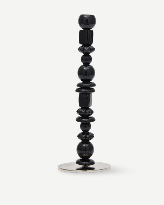 Beads Candle Holder - S - Black