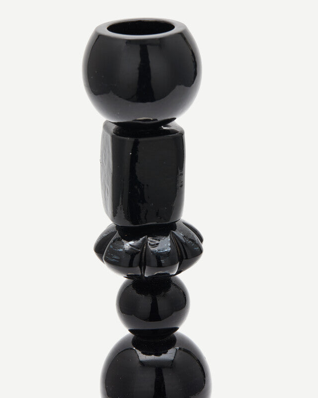 Beads Candle Holder - S - Black