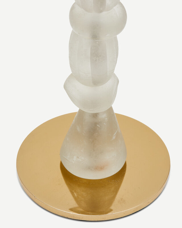 Beads Candle Holder - S - White