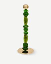 Beads Candle Holder - S - Dark green