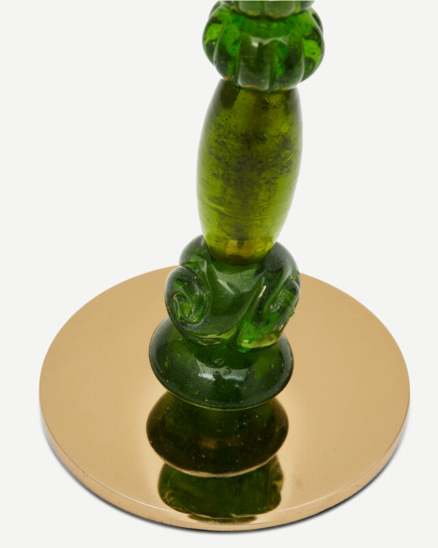 Beads Candle Holder - S - Dark green