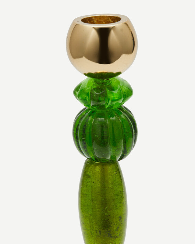 Beads Candle Holder - S - Dark green
