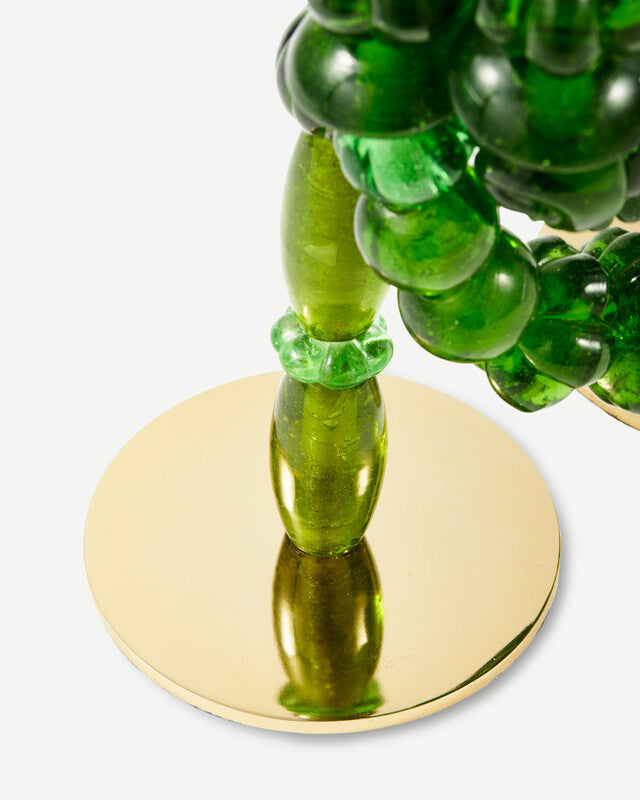 Beads Candle Holder - Dark green