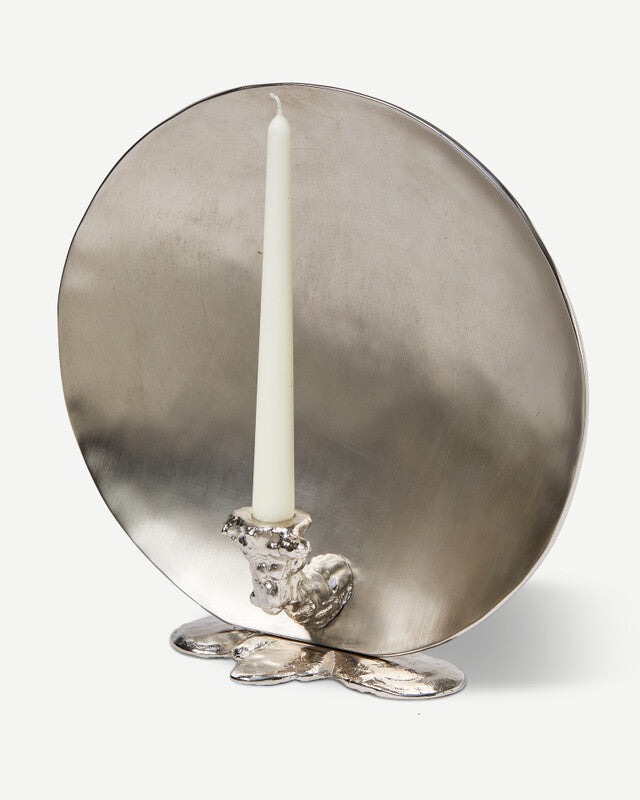 Spherical Drip Candle Holder - Silver