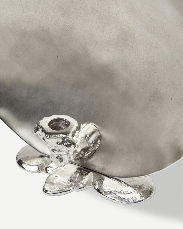 Spherical Drip Candle Holder - Silver