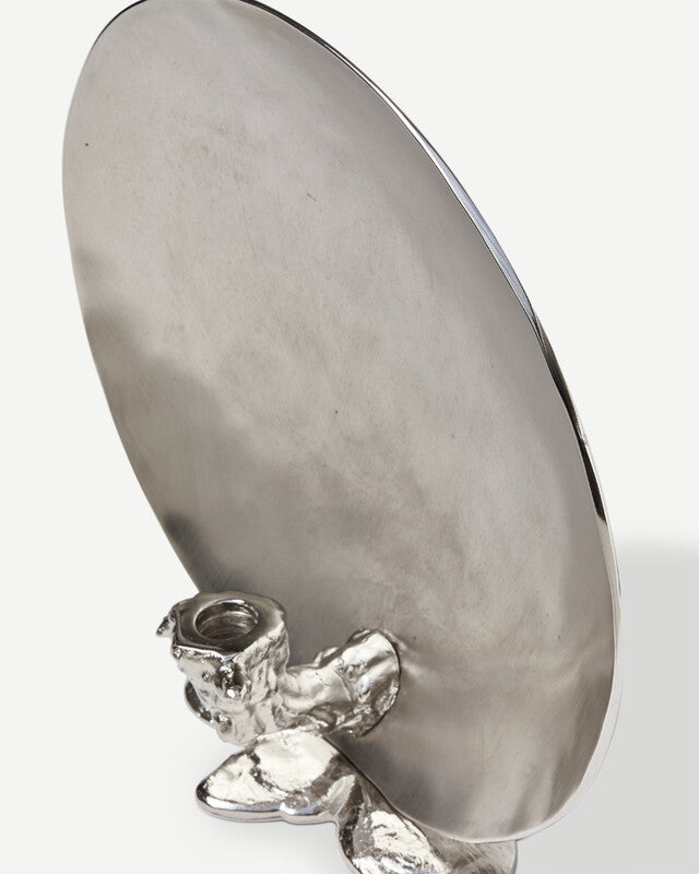 Spherical Drip Candle Holder - Silver