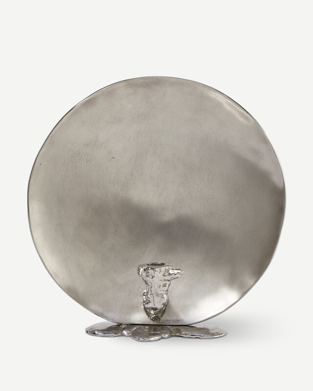 Spherical Drip Candle Holder - Silver