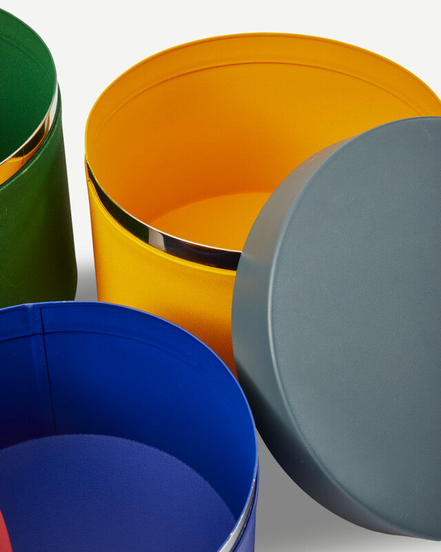 Round Metal Caps And Jars - Multi-colour