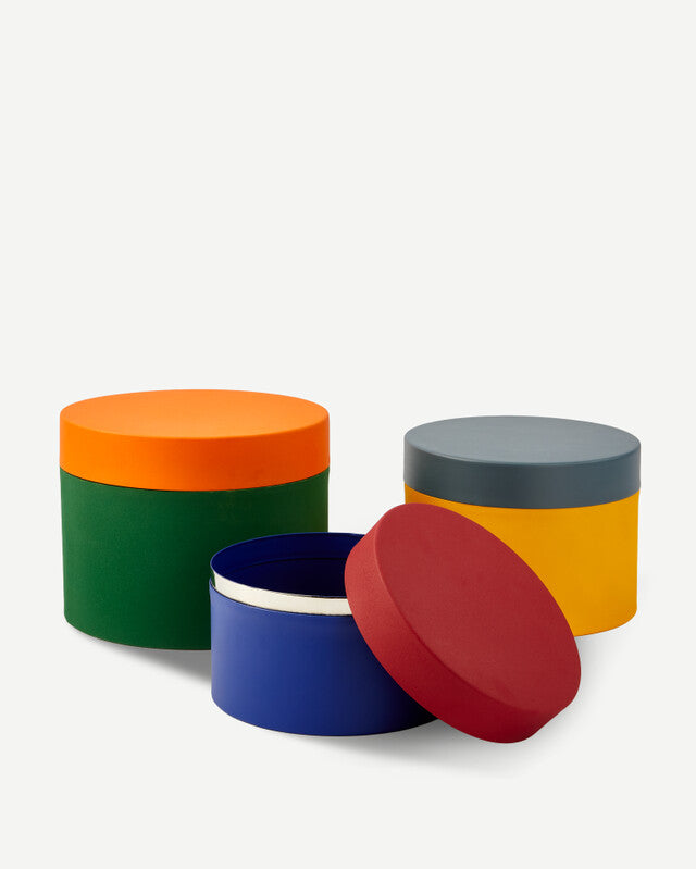 Round Metal Caps And Jars - Multi-colour