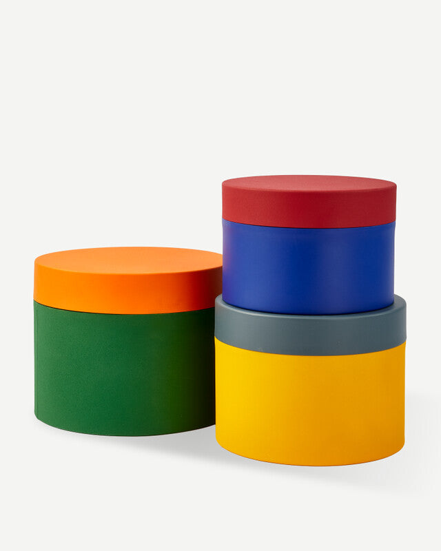Round Metal Caps And Jars - Multi-colour