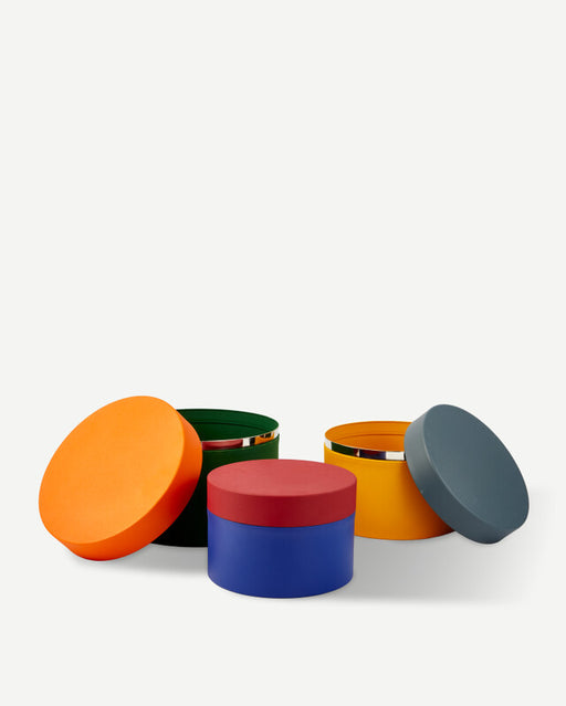 Round Metal Caps And Jars - Multi-colour