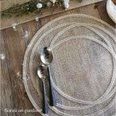 Abaca White Underplate With Irregular Hoops