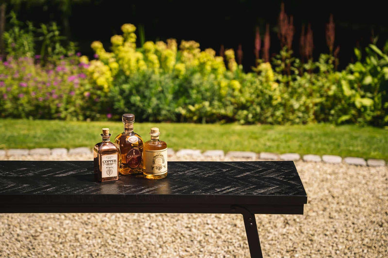 The Herringbone High Table - Black
