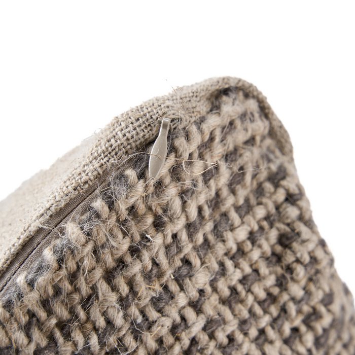 The Linen Grain Cushion Cover - Natural Black