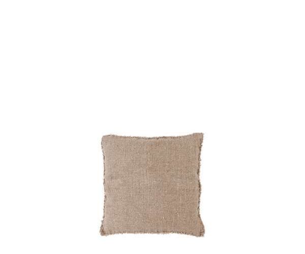 Natural Linen Pillowcase With Fringes