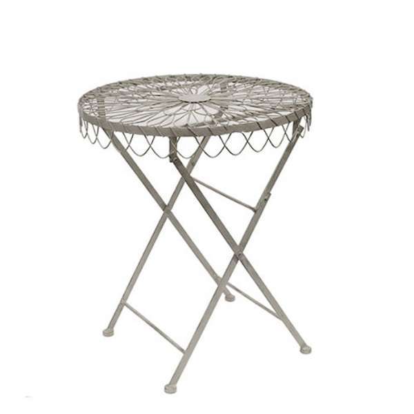 Grey Inlaid Iron Table