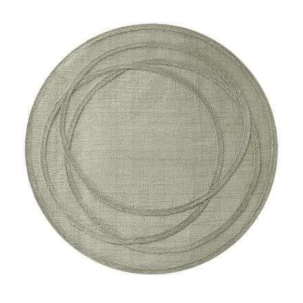 Abaca Linen Underplate With Irregular Hoops