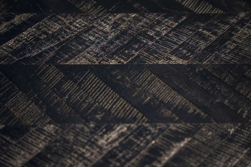 The Herringbone High Table - Black