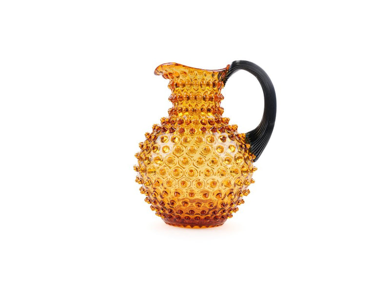 Paris Hobnail Jug 2L Amber + Dark Blue Smoke