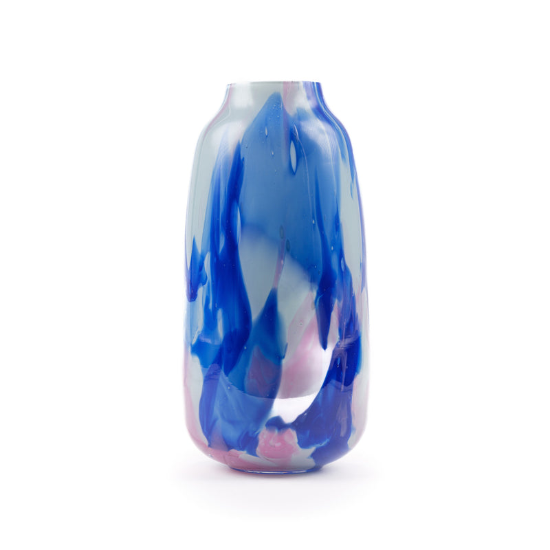 Meadows Vase Scandi Mint with Blue Rose