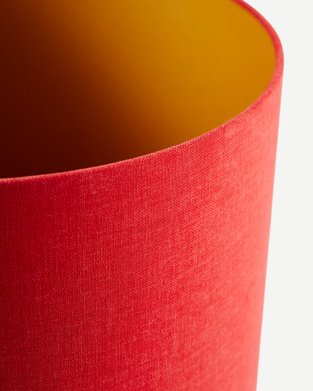 Soft Canvas Lamp Shade - S - Coral red