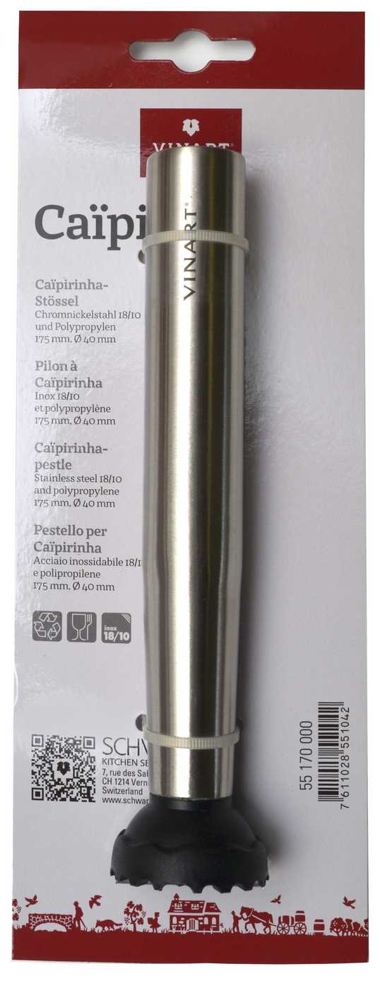 Caipirinha muddler stainless steel with PP handle